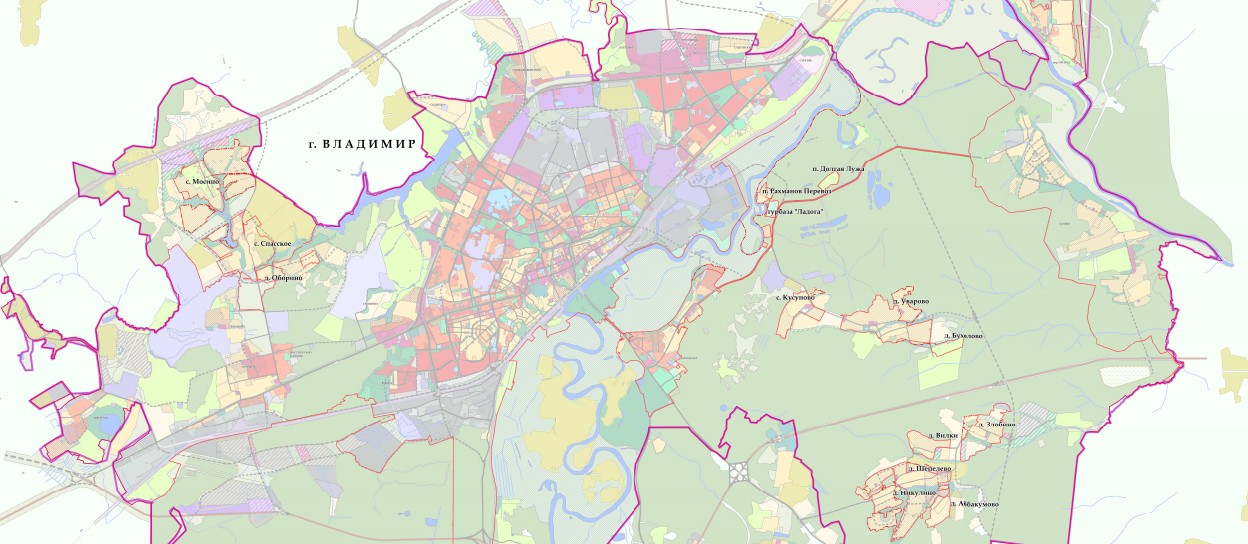 Муниципального образования городского округа город. Генплан города Владимира 2020 карта. Генплан города Владимира 2021. Генеральный план города Владимира 2020. Генеральный план застройки Владимира.